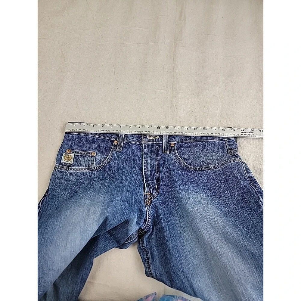 Cinch Jeans Mens 35x30 Blue Medium Wash Straight Leg Western Denim MB93034002